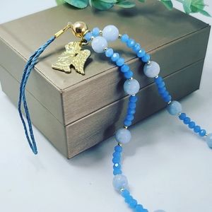 Aquamarine Quartz phone/bag decoration